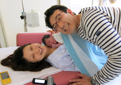 「初めての出産。今、生まれました。」